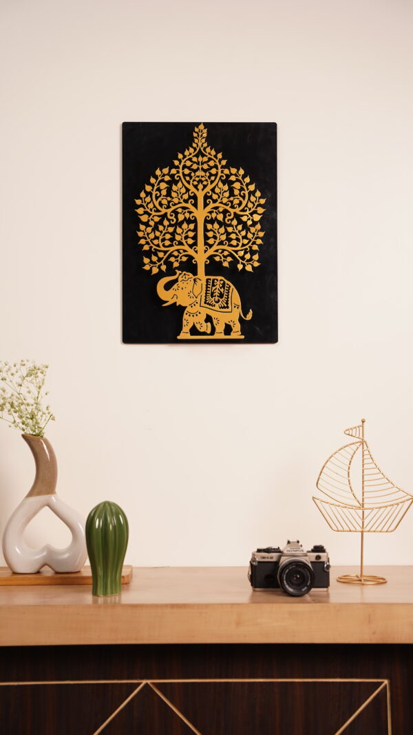 elegant royal metal elephant frame exquisite decor black