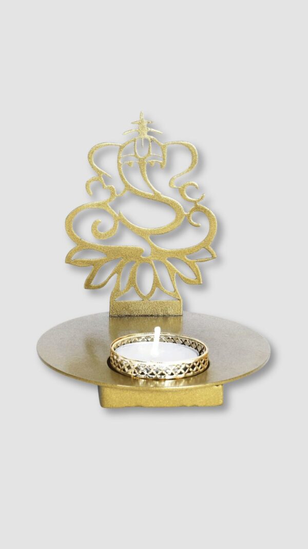 Lord Ganesha Diwali Shadow Diya | Spiritual decor India from vvisba | Diya stands