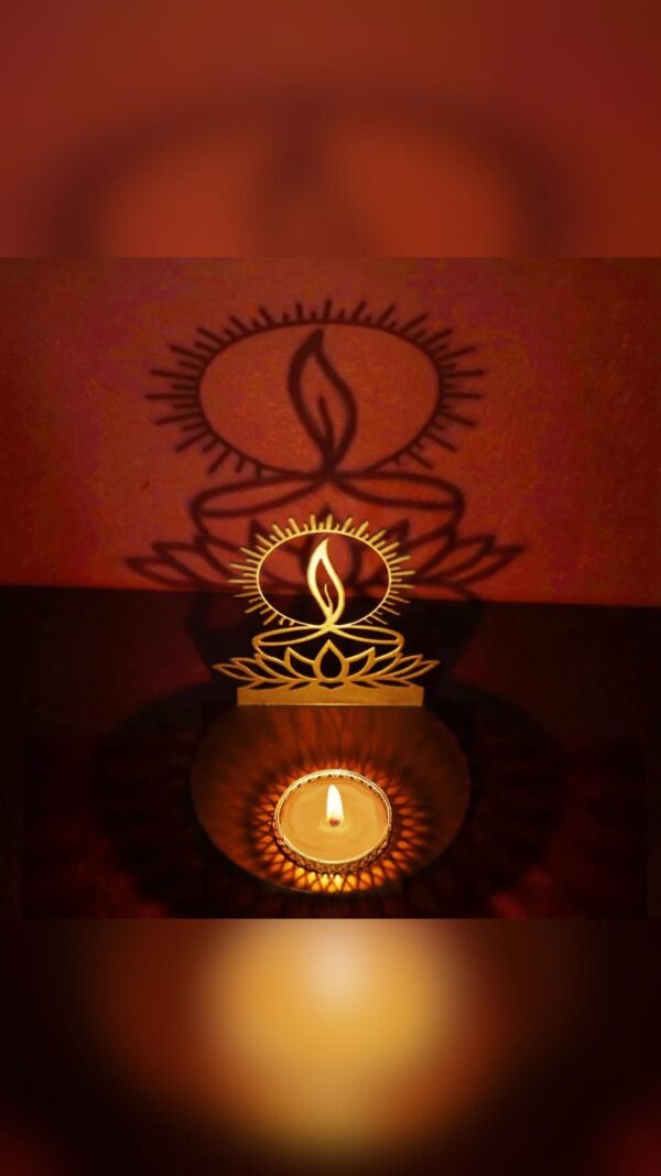 Diwali Metal Shadow Diya | Vvisba | Spiritual Decor