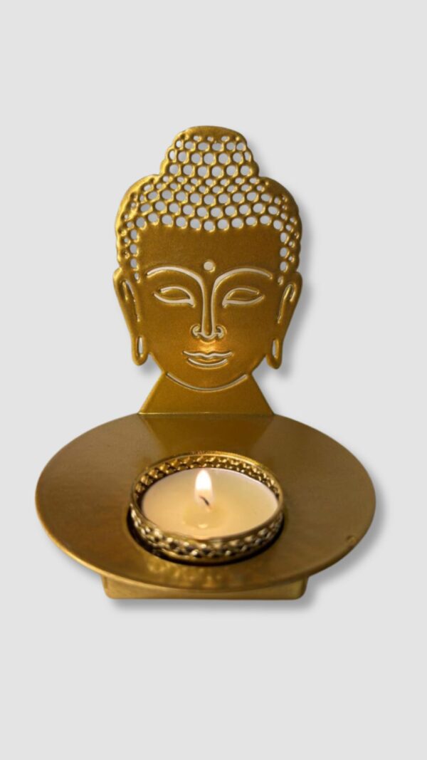 Budhha Metal Shadow Diya | Vvisba | Spiritual Decor