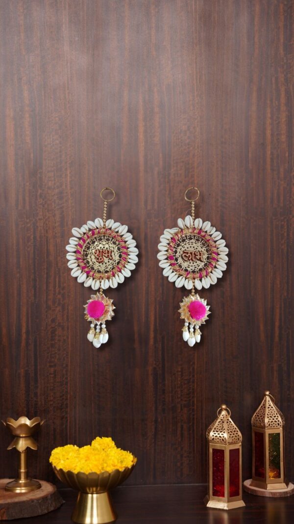kaudi Shubh labh Side hangings | Vvisba | traditional Indian Side Hangings